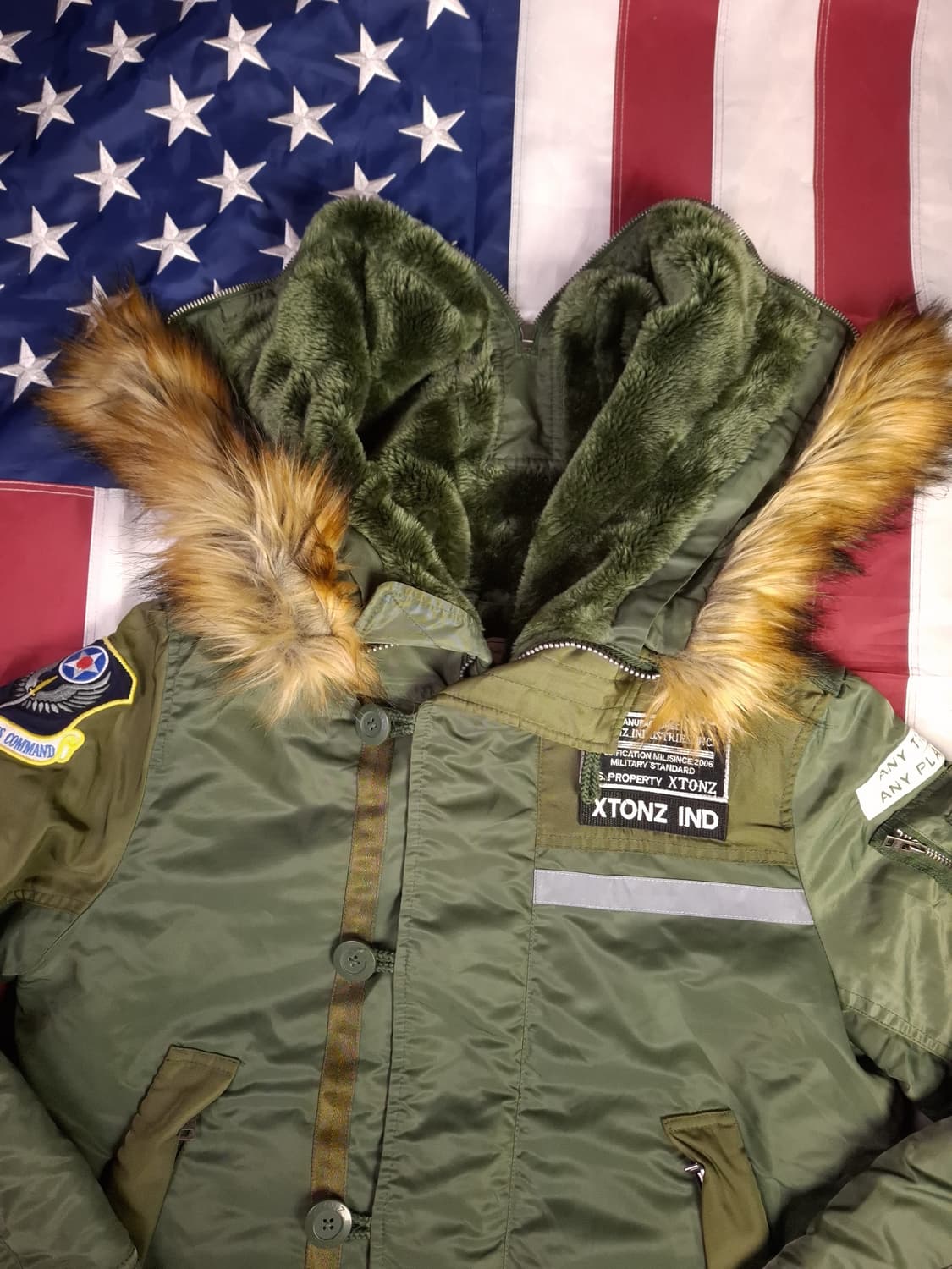 특A 오리지날 엑스톤즈 N-2B 록히드 미공군 파카 상품이미지4