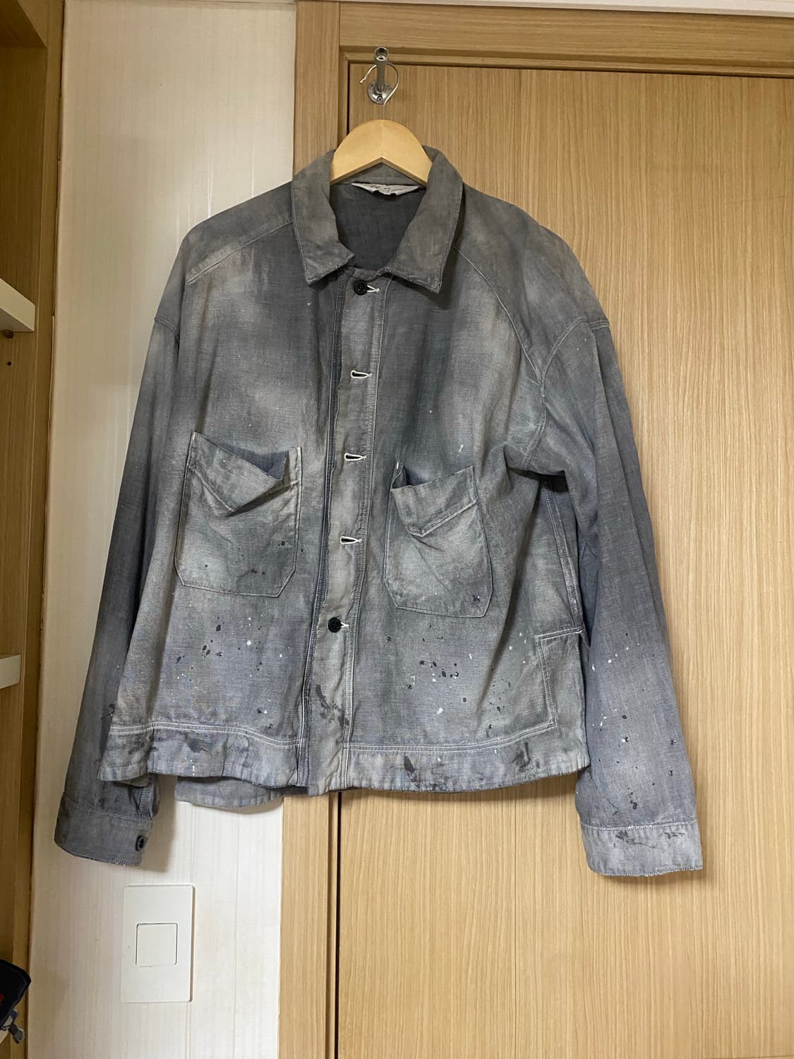 안셀름 샴브레이 셔츠자켓 1사이즈 블랙 상품이미지1