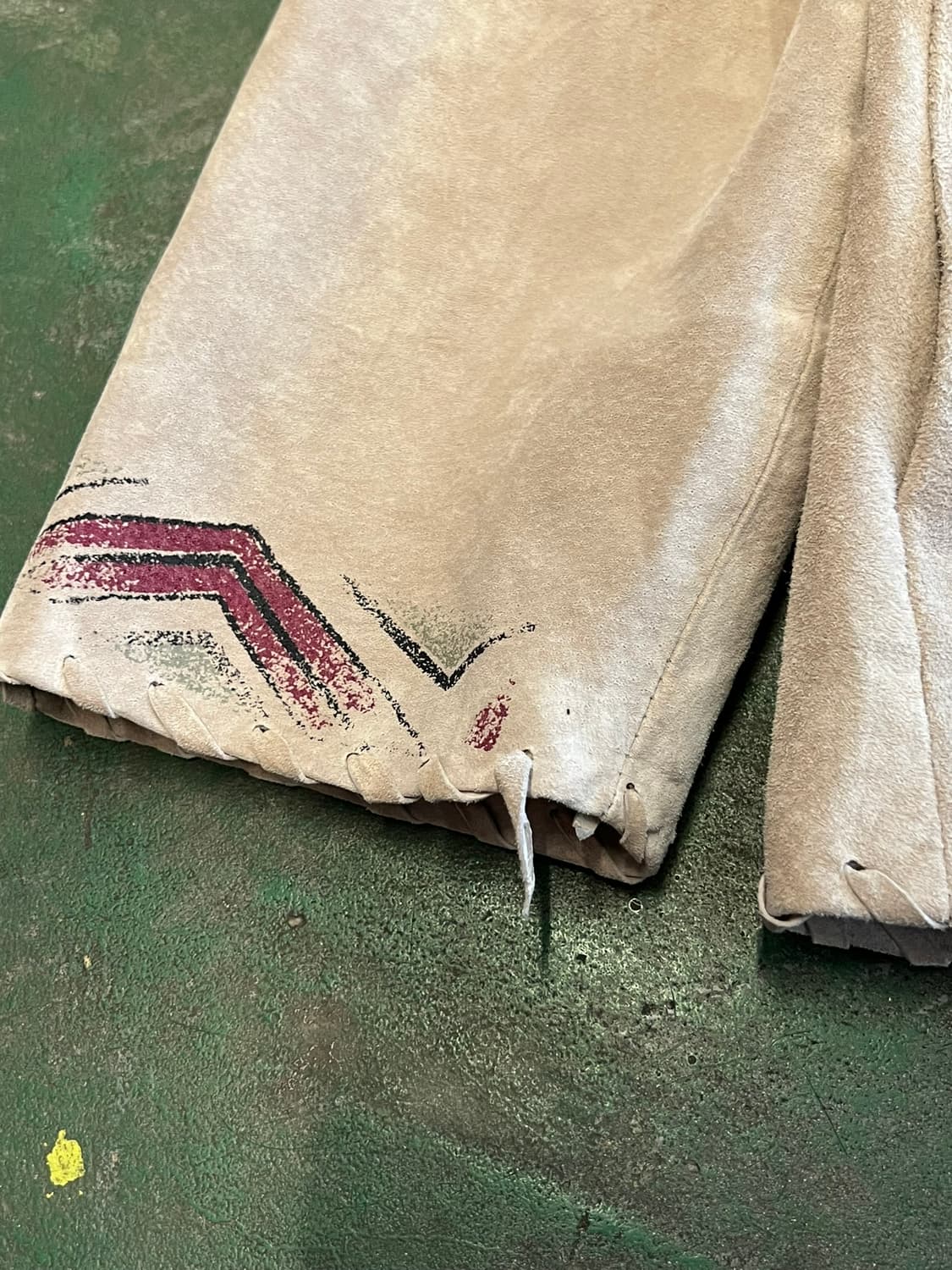 90's 치코스 웨스턴 스웨이드 가죽 자켓 백프린트 아트웨어 빈티지 상품이미지6