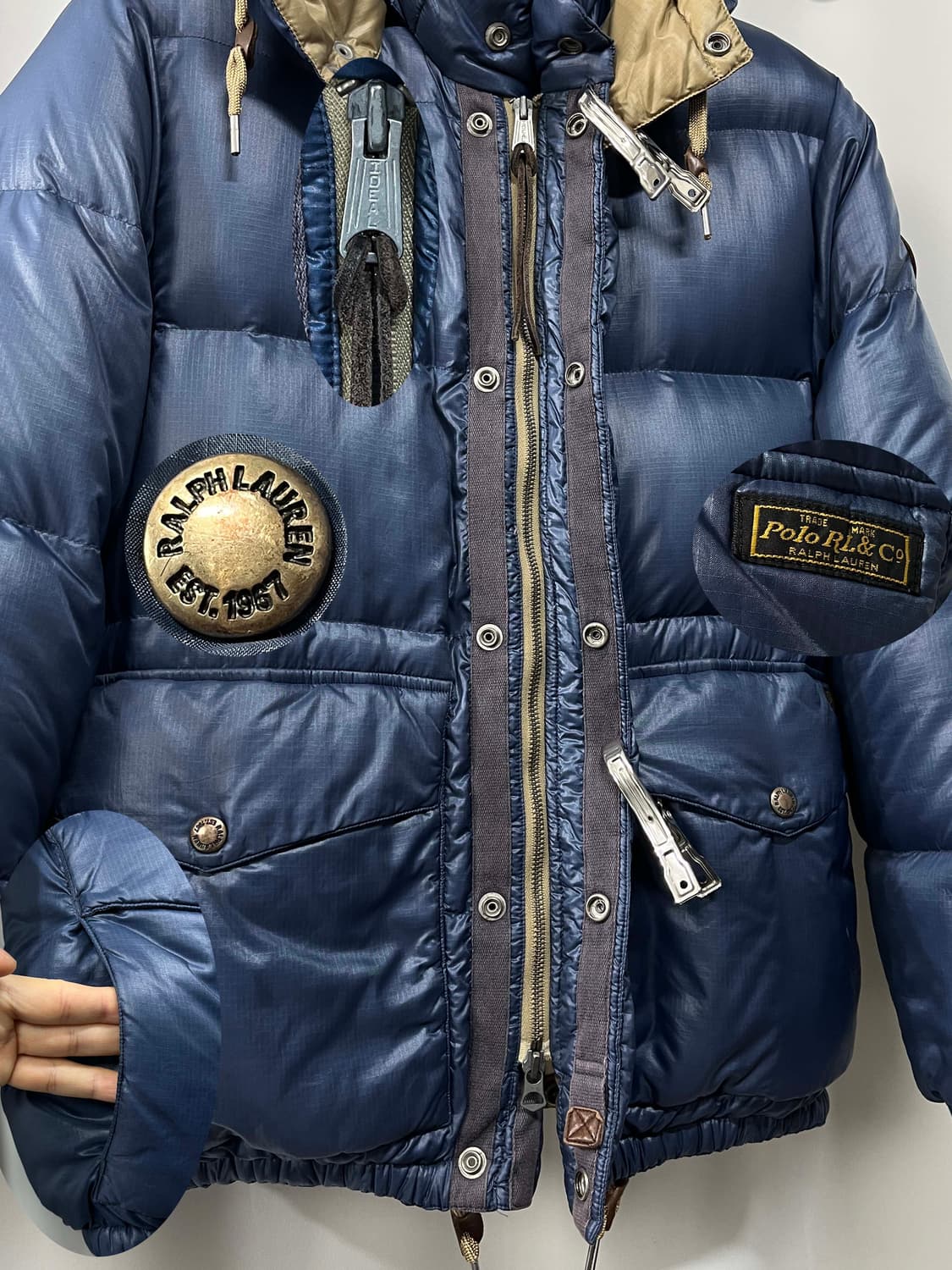 폴로 랄프로렌 코발트 블루 립스탑 다운 푸퍼 자켓 상품이미지6