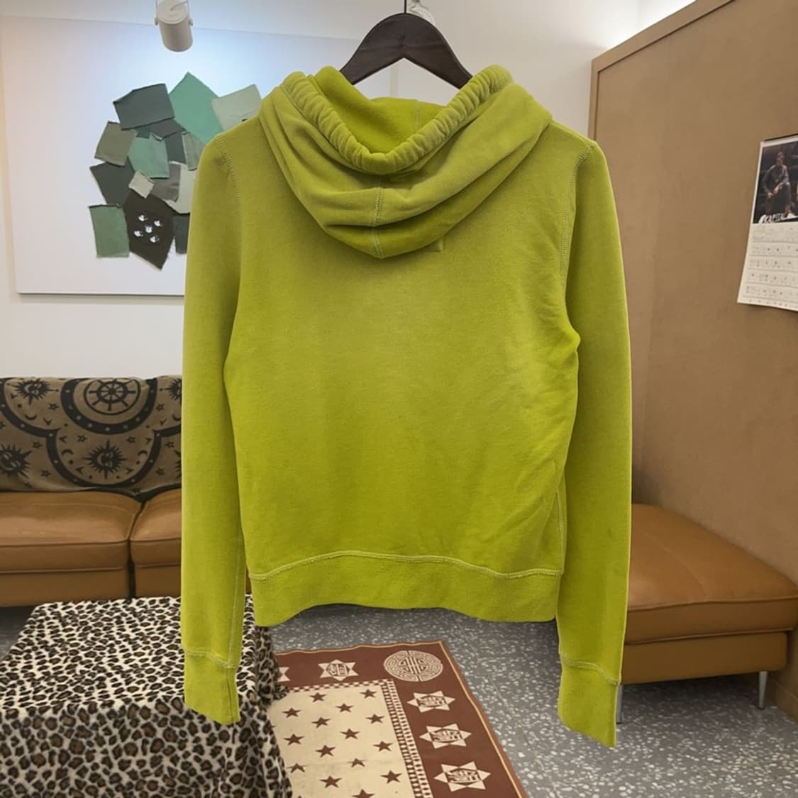 아베크롬비 Y2K 00's 라임그린 기모 후드집업 L C08854 상품이미지4