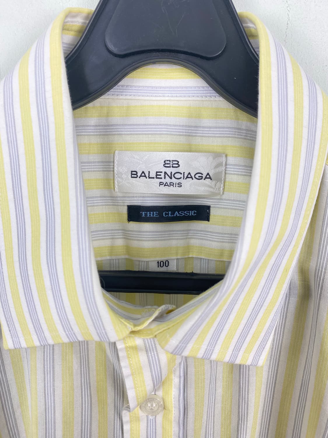 발렌시아가 90s 옐로우 스트라이프 반팔 셔츠 L 상품이미지5