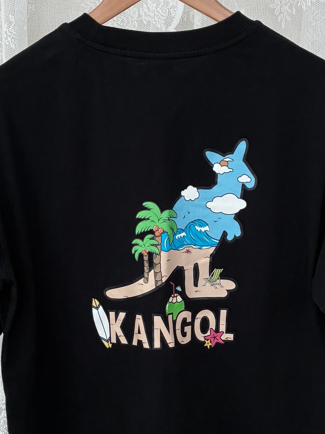 L) 캉골 24ss 그래픽 반팔 티셔츠 블랙 상품이미지3