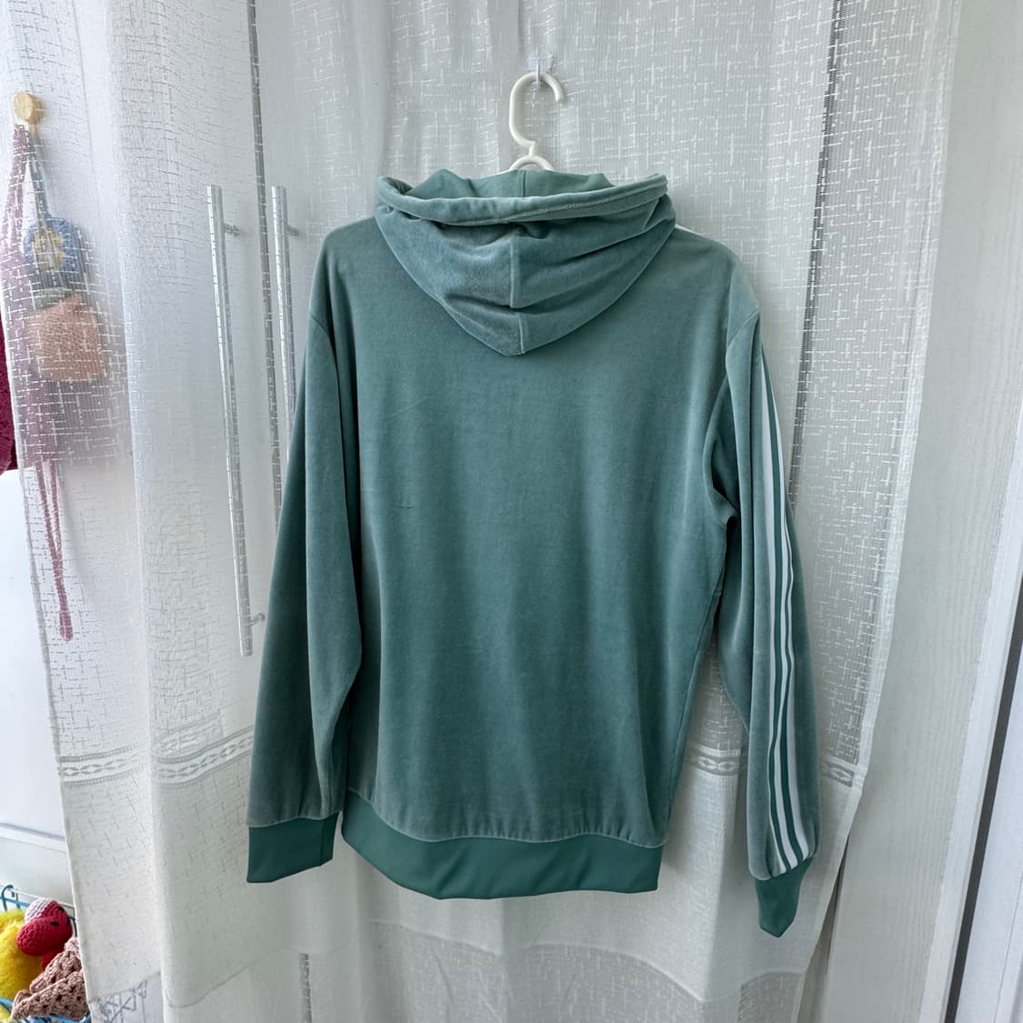 아디다스 민트 코지 벨벳 하프 후드 하프집업 S 상품이미지5