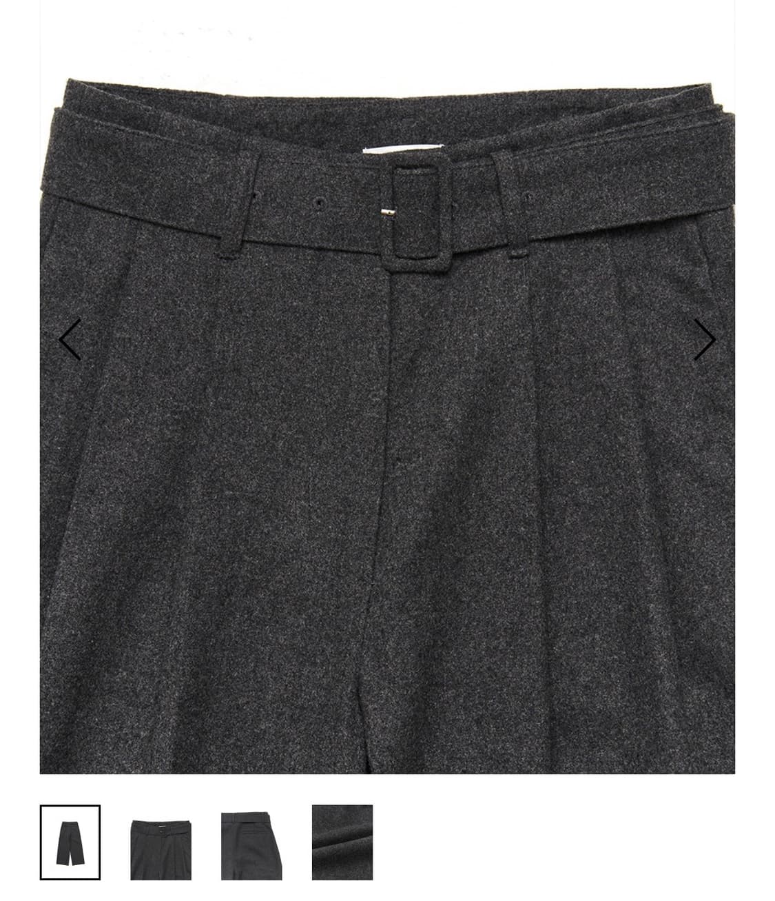 Wool Belted Wide Pants(black) 상품이미지5