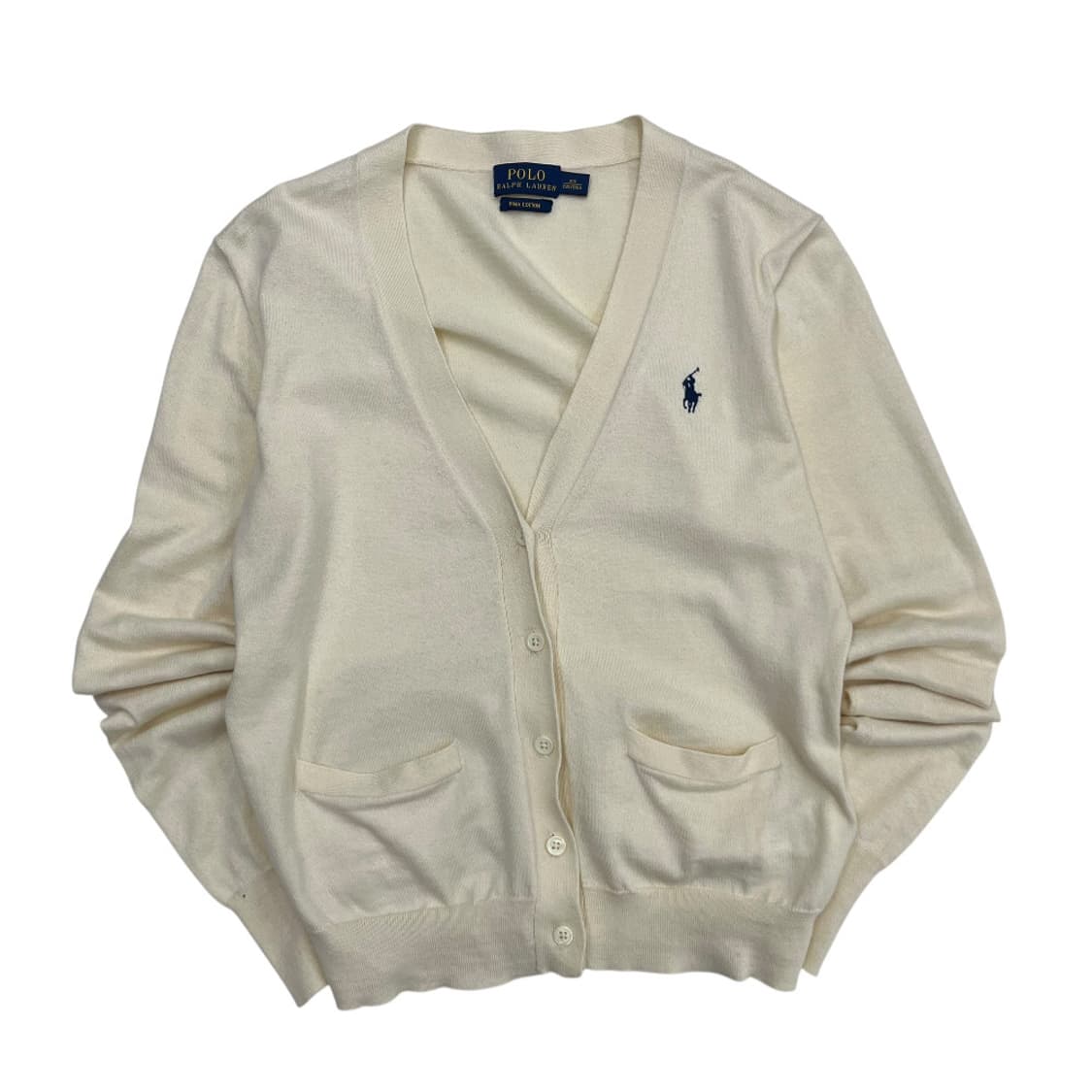 폴로 랄프로렌 딱붙핏 네이비포니 아이보리 가디건 XS 상품이미지2