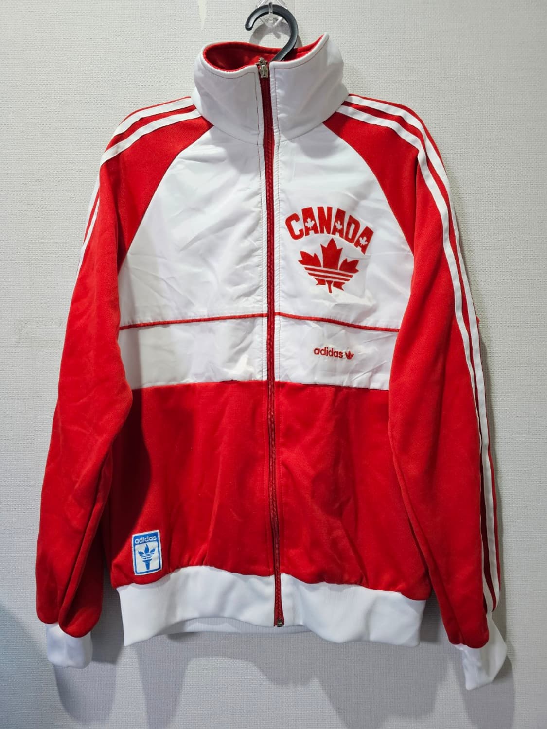아디다스 캐나다 흰빨 트랙탑 저지 져지집업 105/XL 상품이미지1