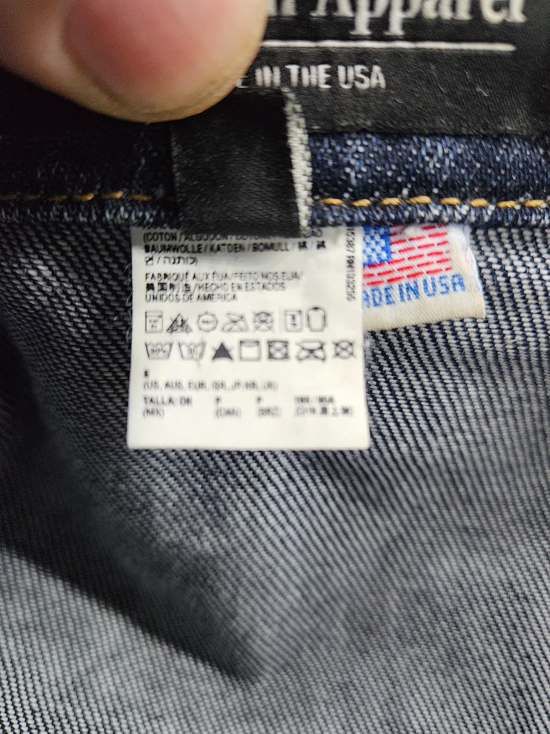 아메리칸 어패럴 네이비 남성 오버핏 90~95 데님 숏자켓  상품이미지9