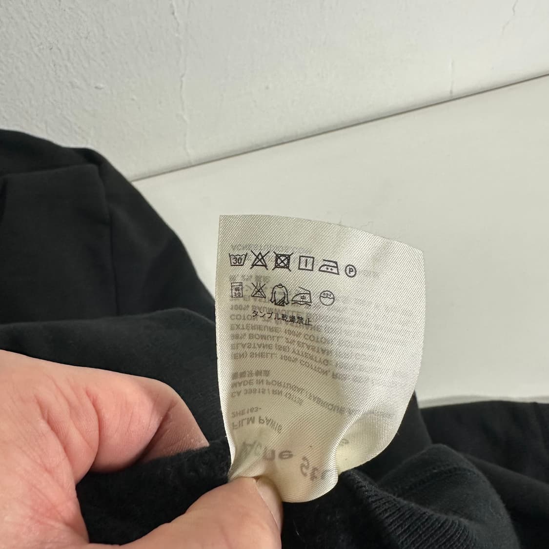 S 아크네스튜디오 블랙 헤비코튼 무지 후드티 상품이미지7