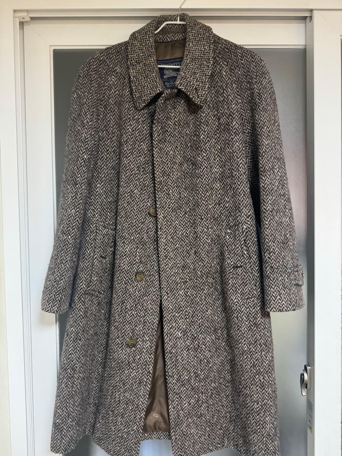 (판매)80~90s 버버리 아이리쉬 트위드 코트 50R 상품이미지1