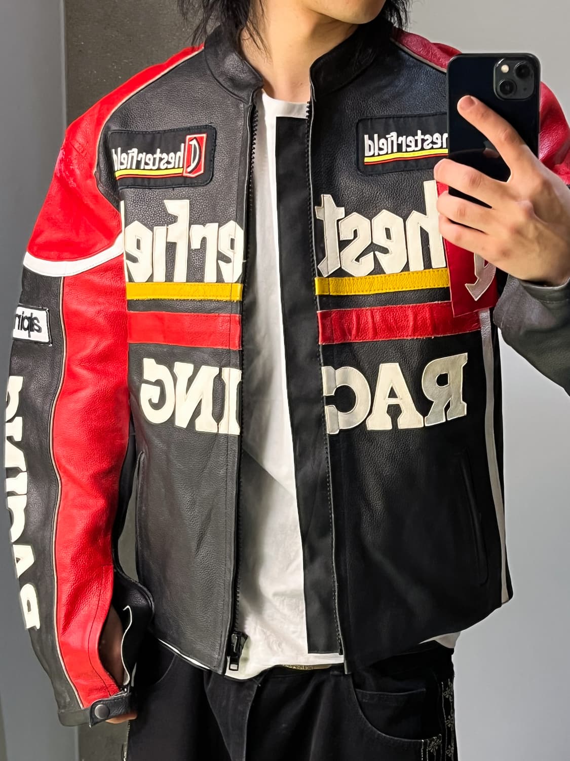 체스터필드 모터사이클 레이싱 램스킨 자켓 상품이미지3