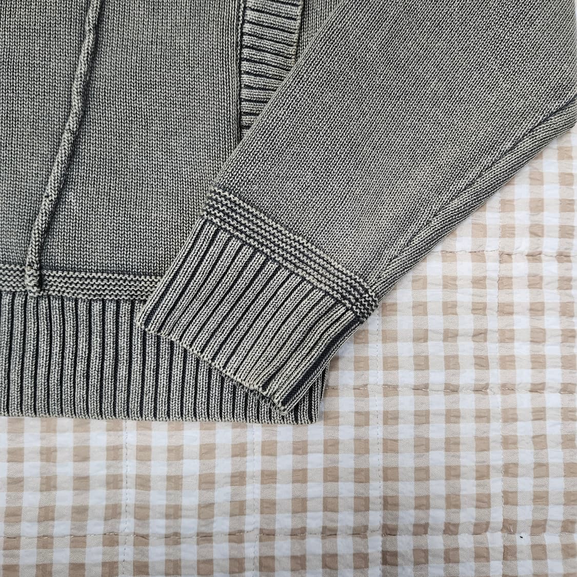 Heai 워시드 트러커 니트 가디건 남자100~105 상품이미지6