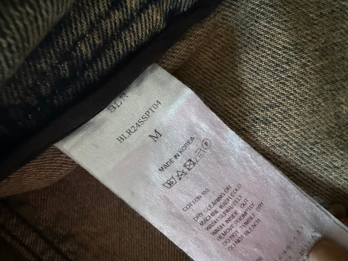 BLR 블러 데미지 워싱 와이드 데님 M 상품이미지2