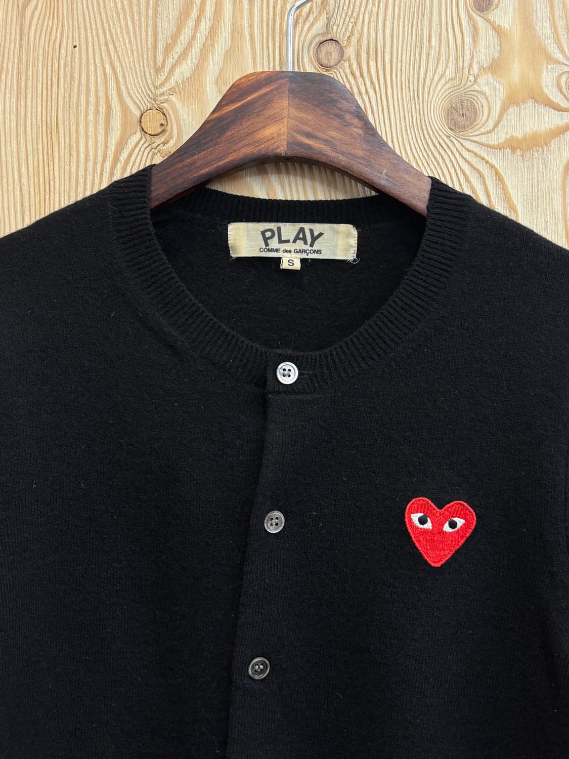 꼼데가르송 레드 하트 울 가디건  상품이미지2
