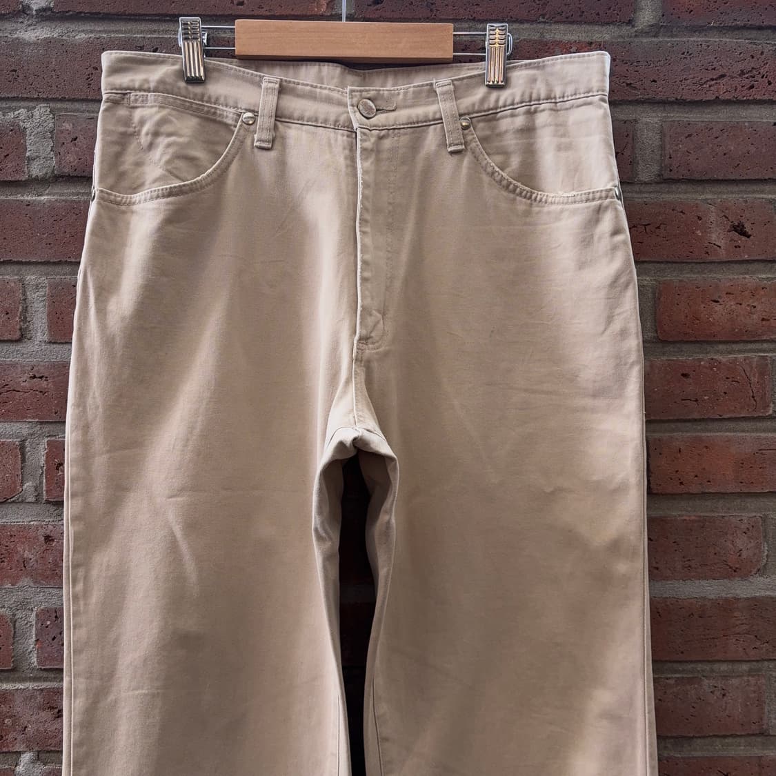 00s 랭글러 Wrangler 재팬 웨스턴 베이지 스트레이트 팬츠 상품이미지3