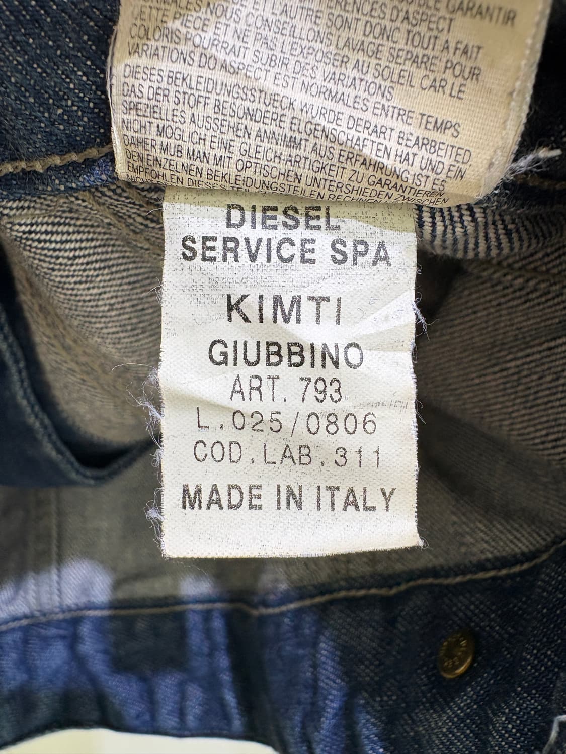 DIESEL (Made in Italy) 데님자켓 상품이미지9