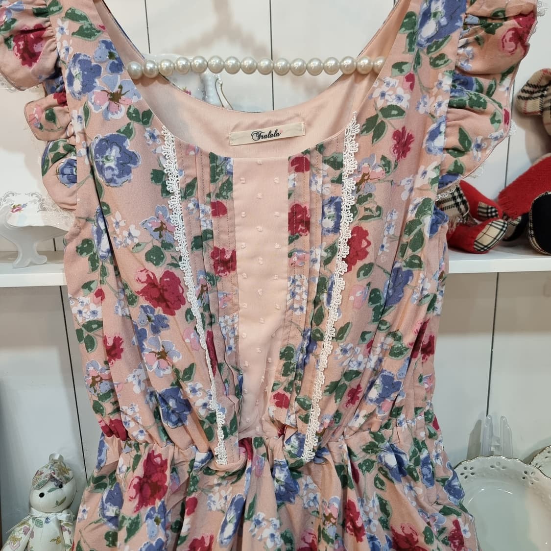 Tralala 트랄라라 플라워 쉬폰 미니원피스 상품이미지3