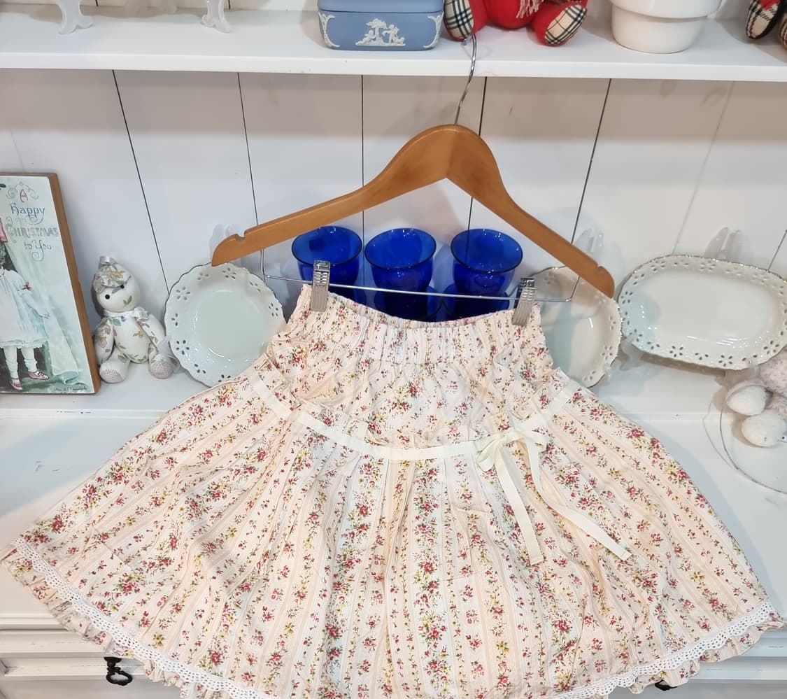 플라워 패턴 레이스 스커트 상품이미지4