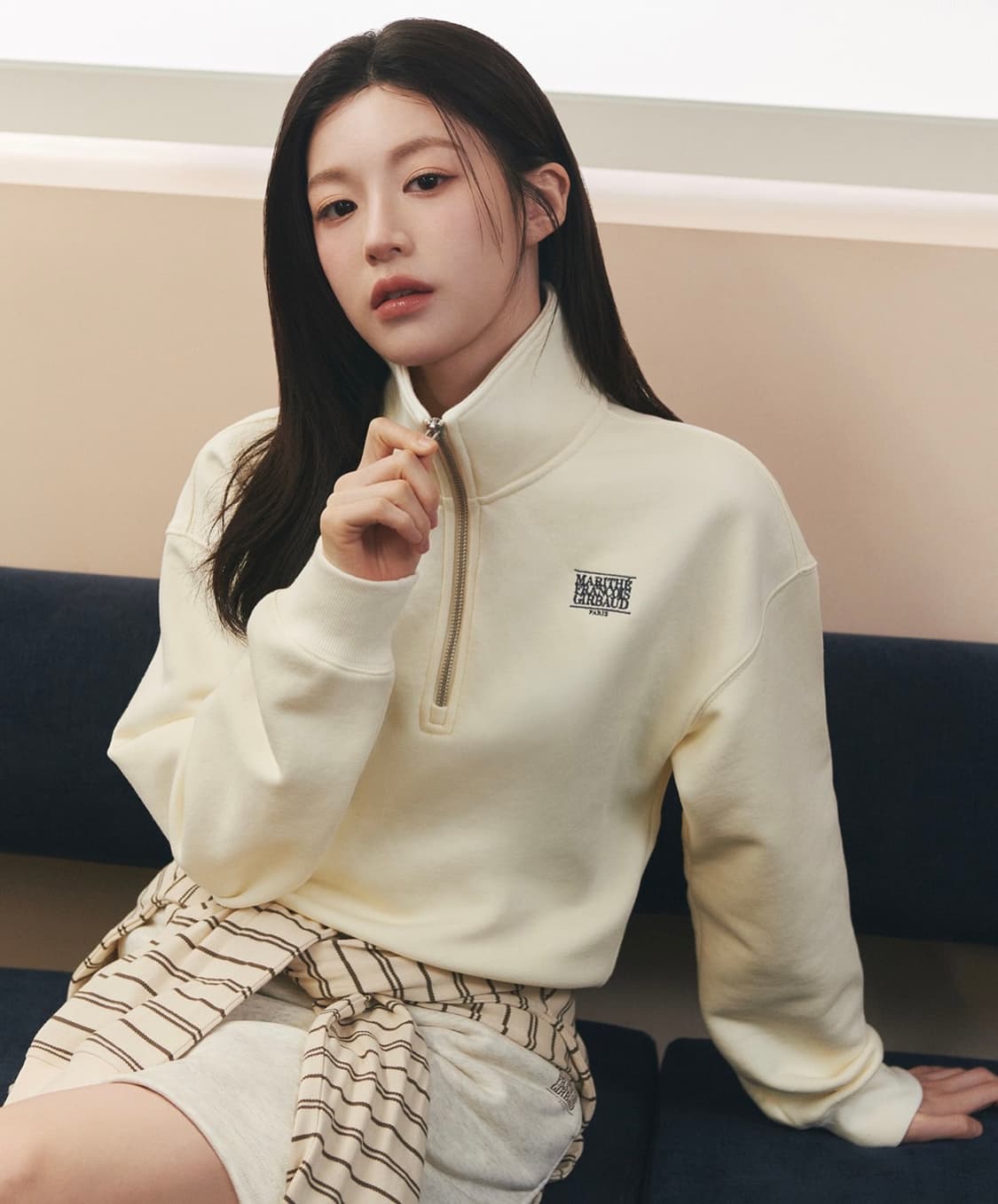 [새 상품] 마리떼 크롭 반 집업 s 상품이미지1