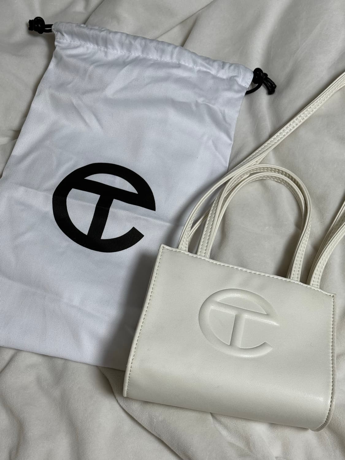 텔파 스몰 쇼핑백 화이트 상품이미지2