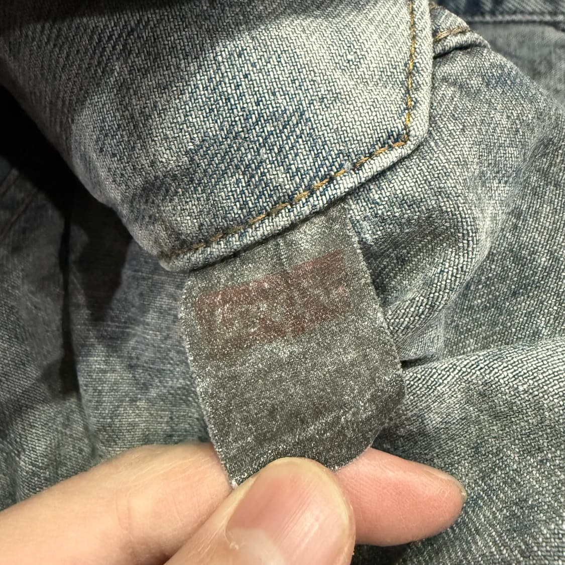 M 리바이스80s levis 빈티지 에시드 워싱 트러커 데님 청자켓 상품이미지7