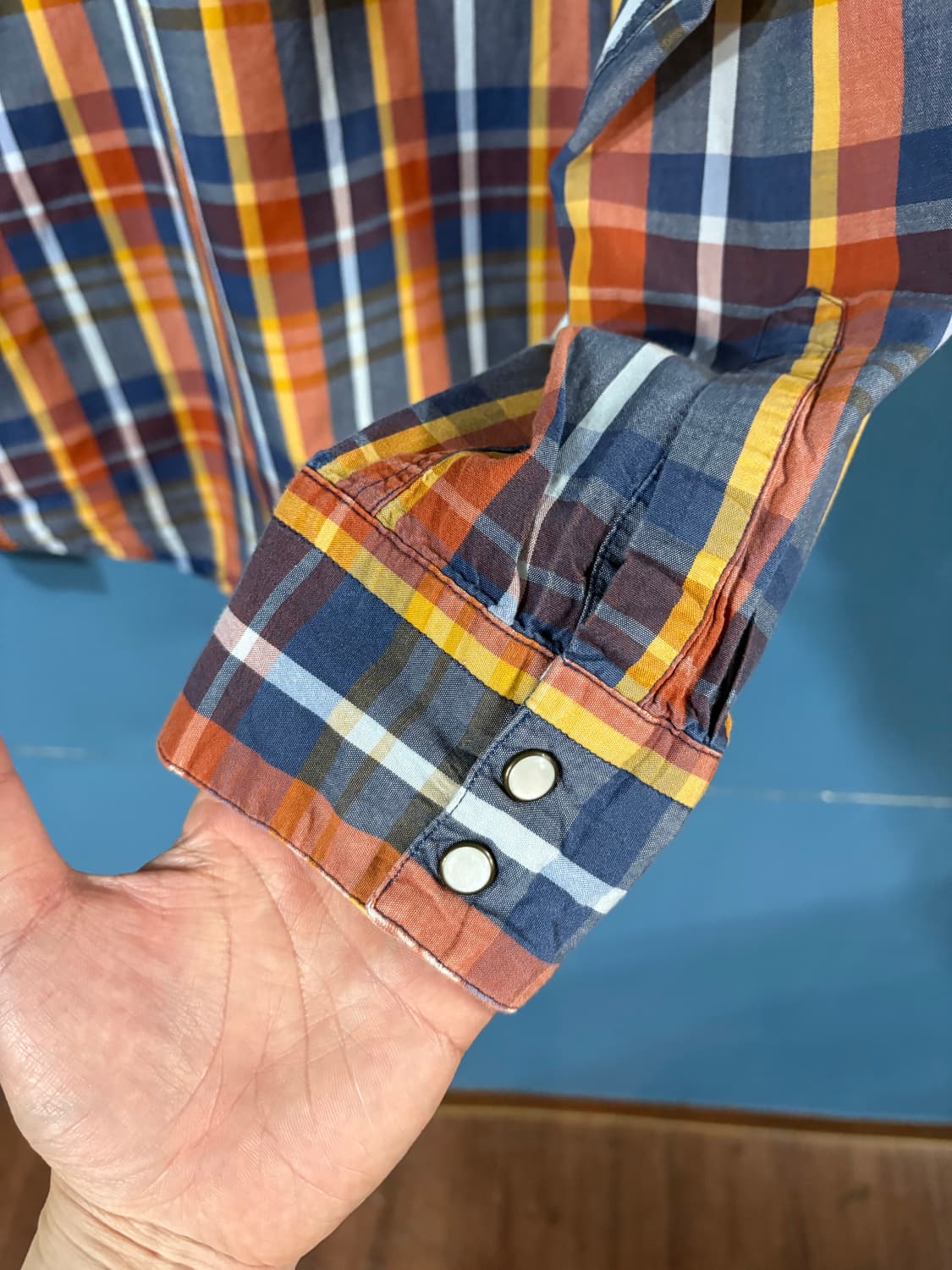 00‘s Levis Madras check western shirt.  상품이미지8