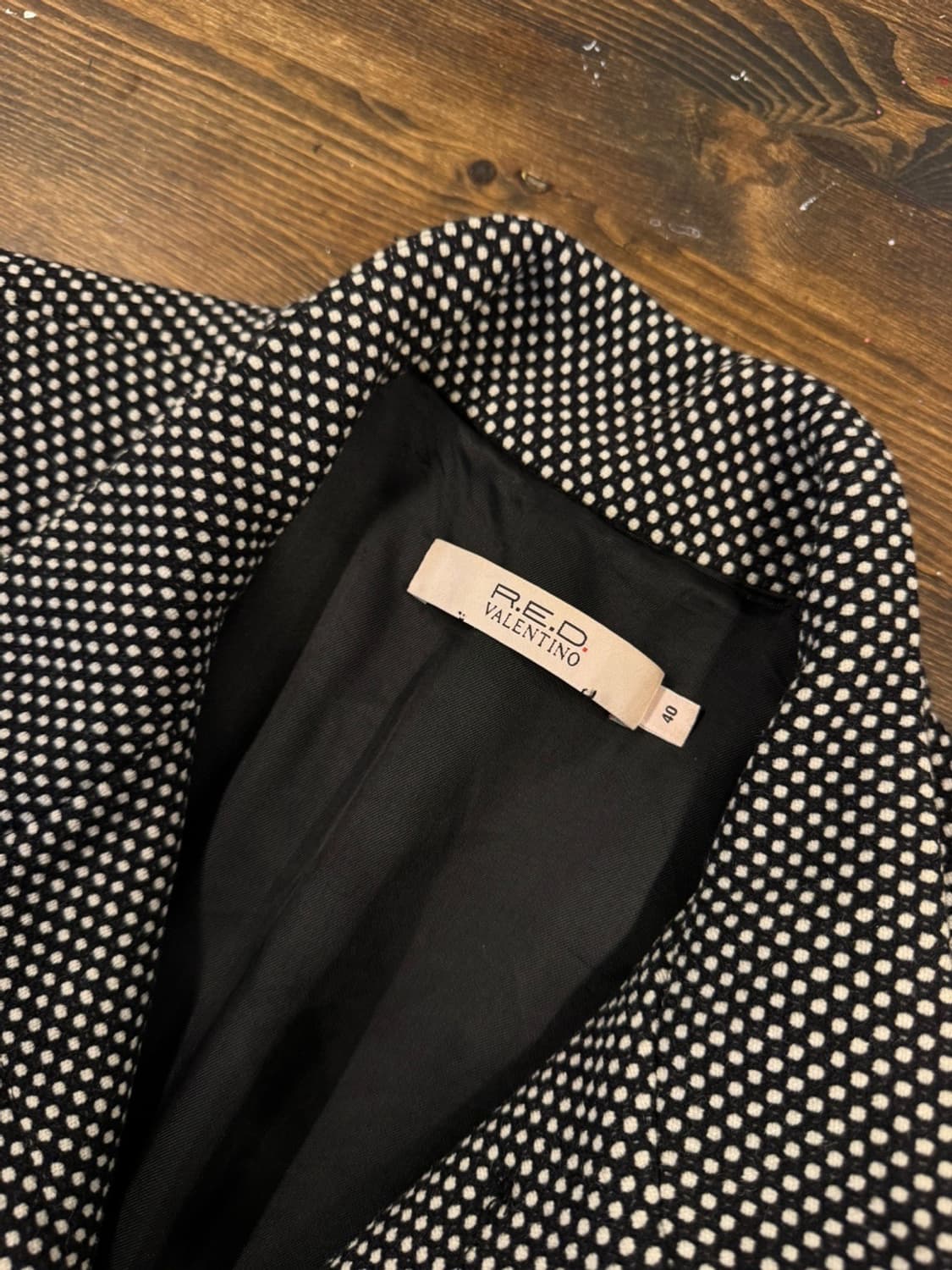 발렌티노 레드 트위드 코트 55~66 상품이미지9