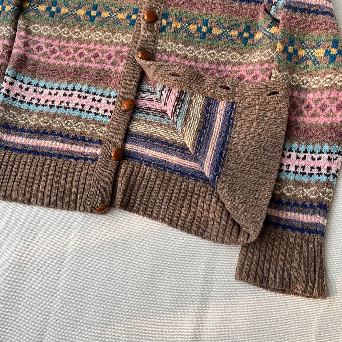 빔즈 보이 페어아일 니트 후드 자켓 상품이미지4