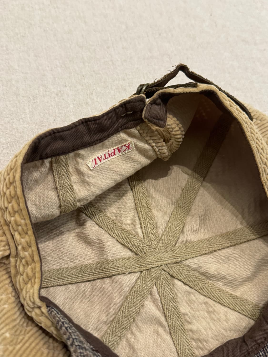 캐피탈 코듀로이 베이지 베레모 캡 상품이미지6