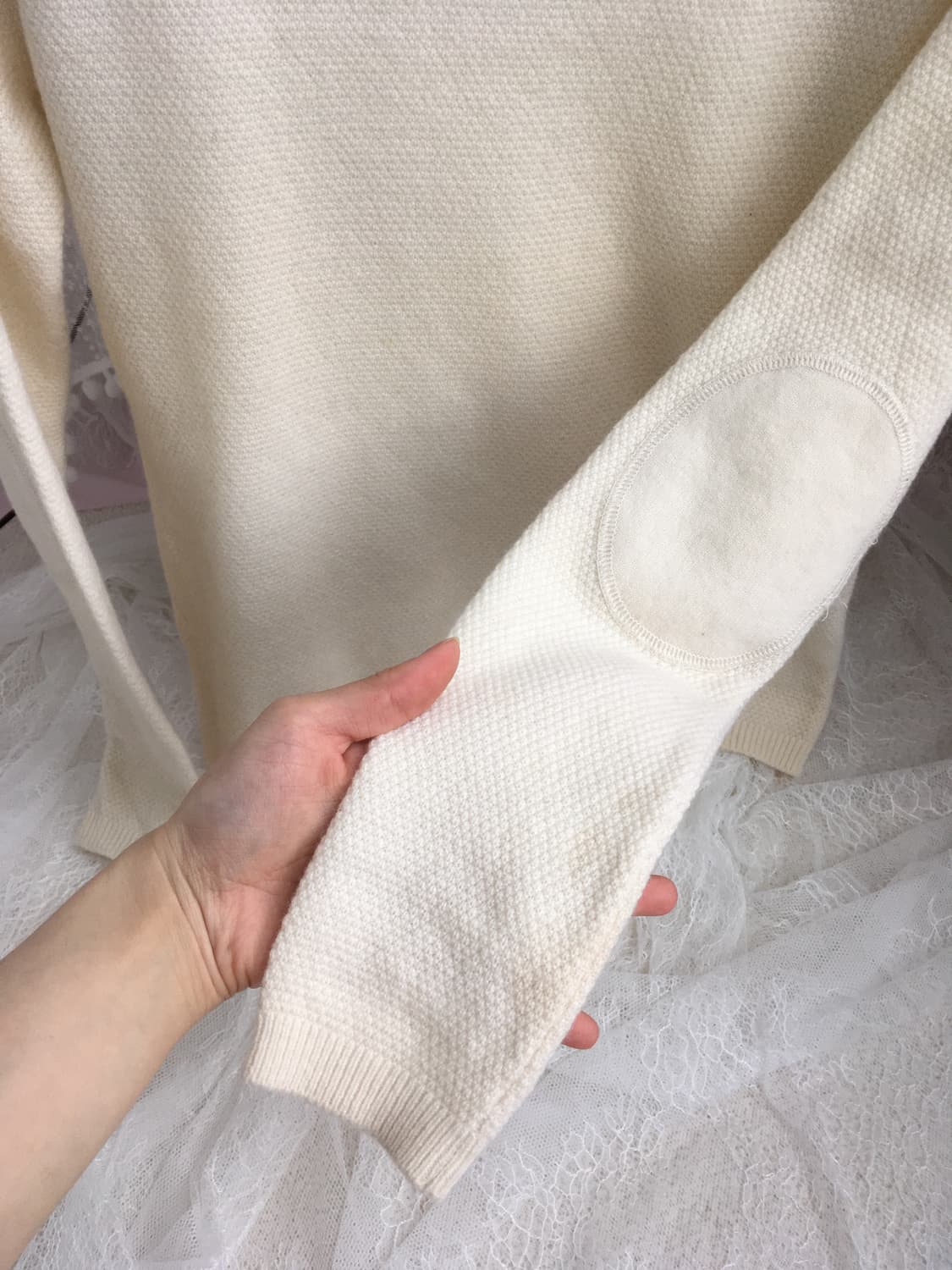 lacoste cream knit 상품이미지5