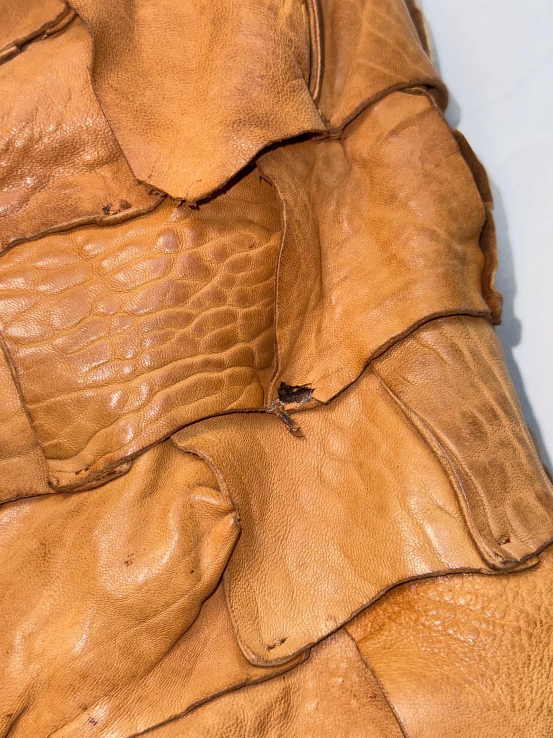 Camel brown lamb skin patchwork 숄더백 상품이미지7