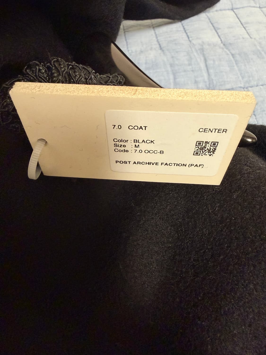 PAF 7.0 COAT CENTER BLACK 미착용 새제품 상품이미지6