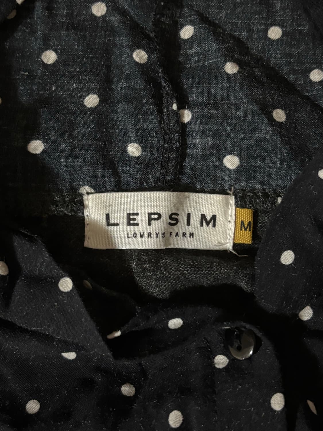 Lepsim 빈티지 도트 땡땡이 가디건 레이어드 롱 셔츠 티 상품이미지3