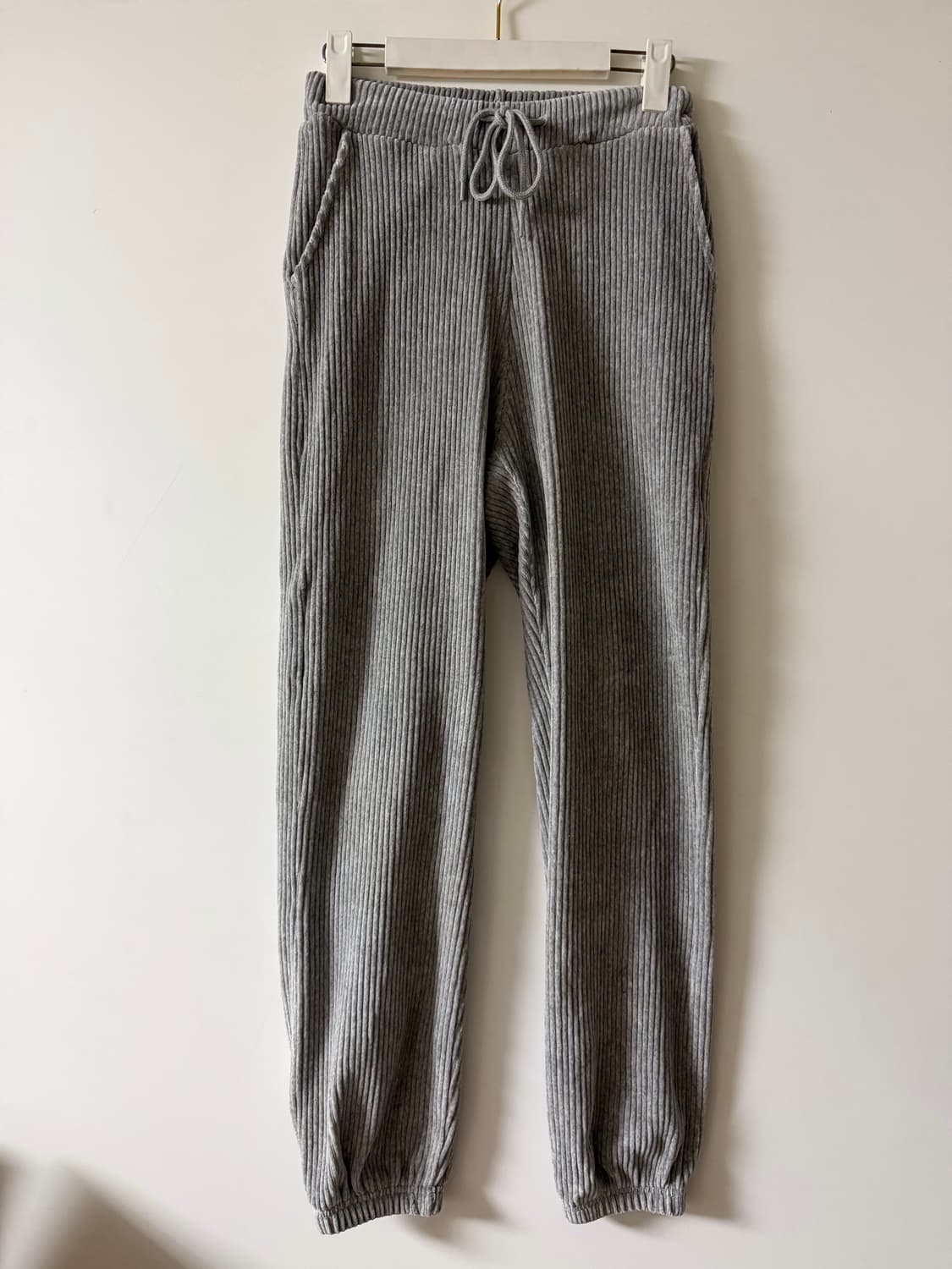 새상품 여자 벨벳 조거팬츠 (그레이) 상품이미지1