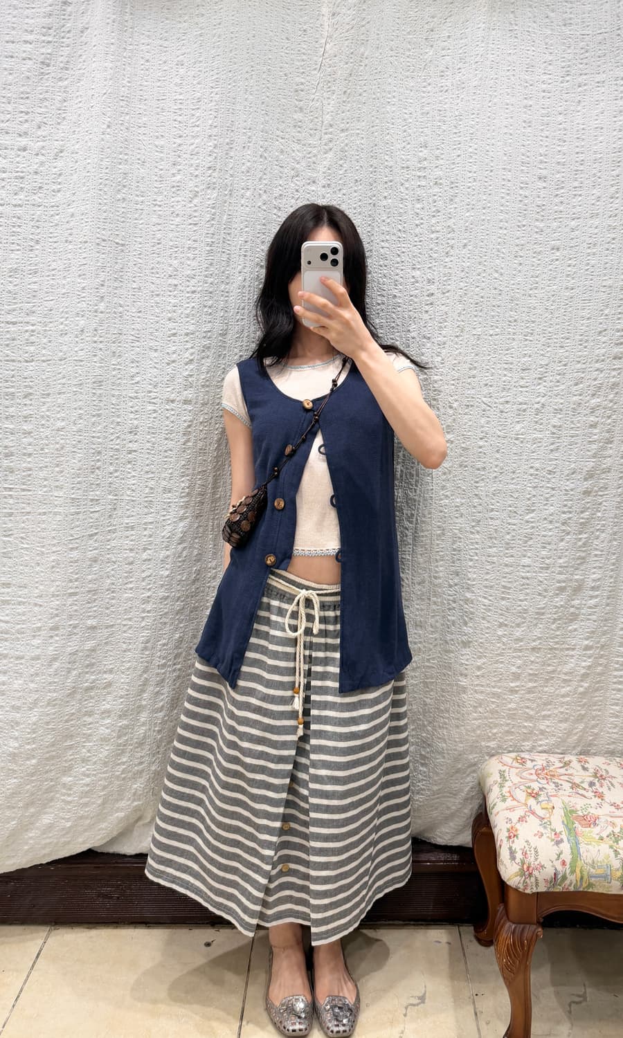 navy&oak knit vest 상품이미지6