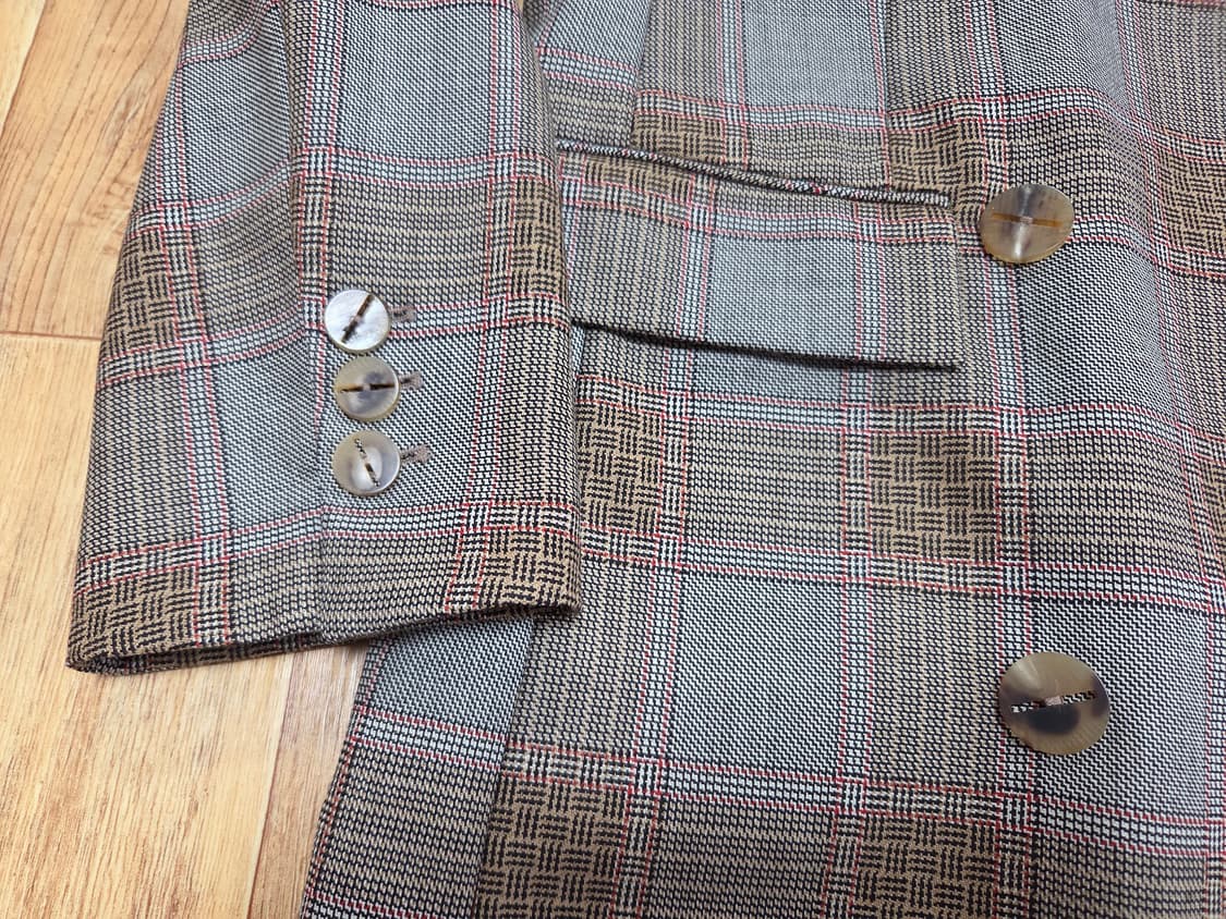 타임(TIME) 벨티드 체크코트 55-66  상품이미지4