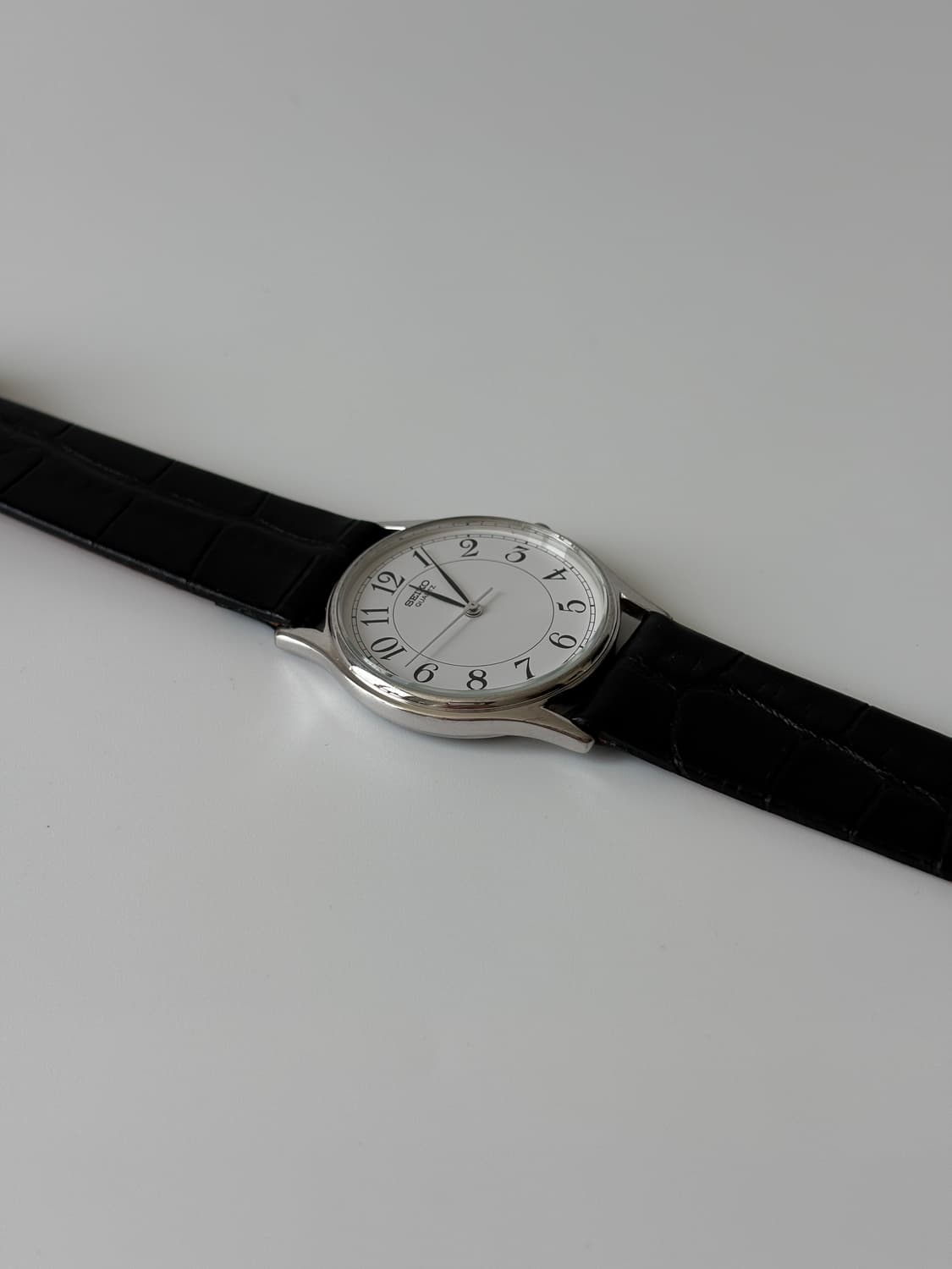 세이코 1980년대 아라빅 인덱스 실버 쿼츠 남성  상품이미지4