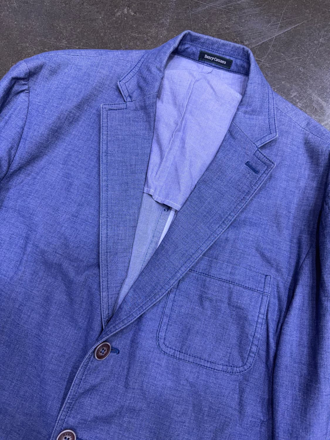 헨리코튼 클래식핏 싱글 3버튼 코튼 혼방 스포츠 자켓 105 상품이미지3