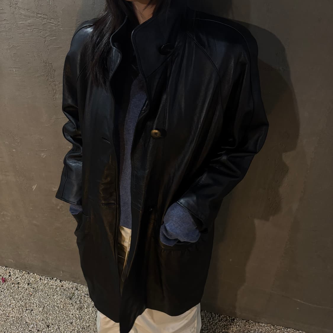 vtg lambskin wrap carcoat 상품이미지5