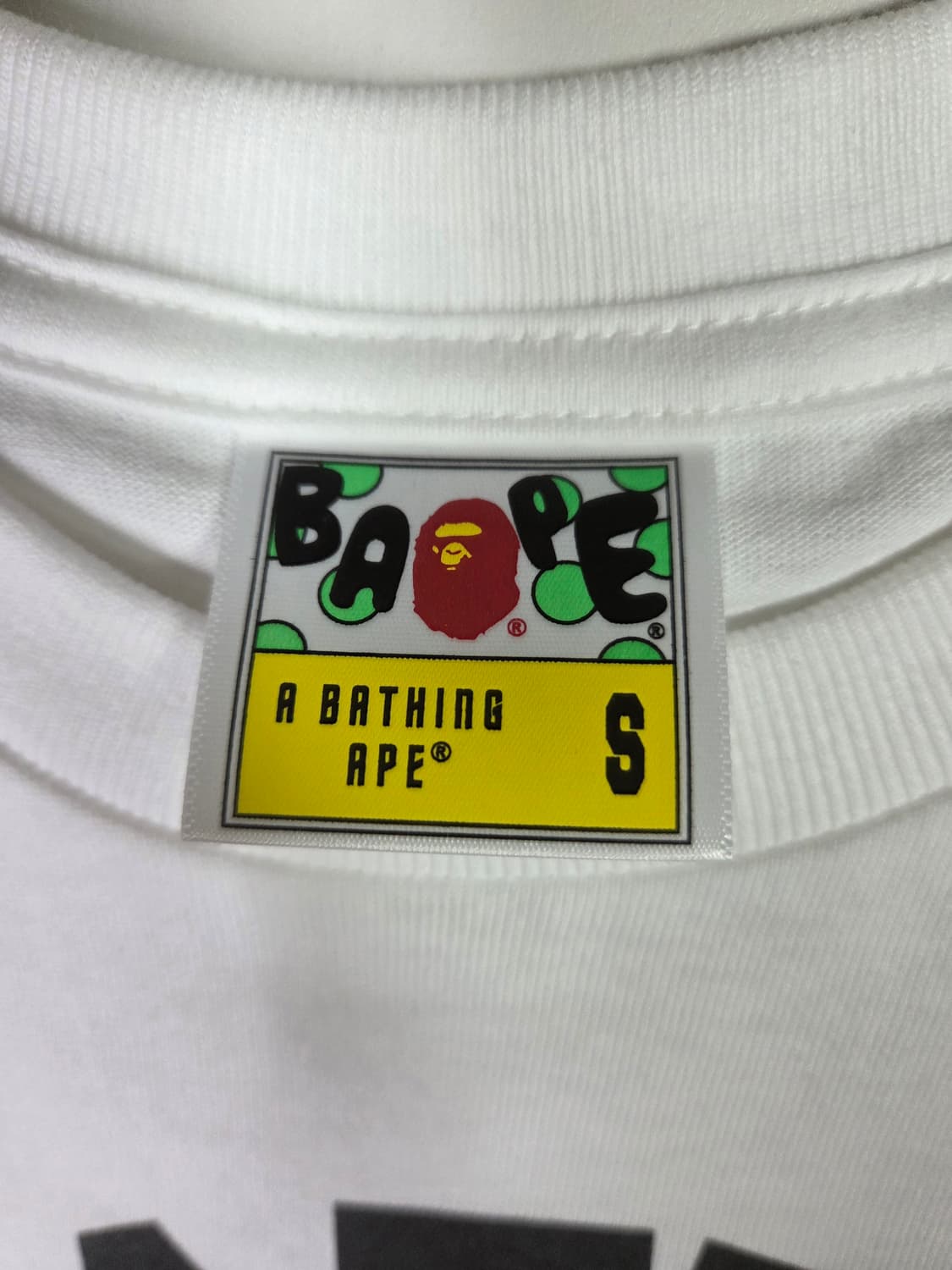 베이프 컬러지 티셔츠 화이트 S(미착용 새상품) 상품이미지2
