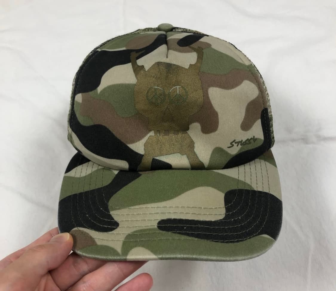 스투시 stussy 90s 스컬 카모 메쉬캡 상품이미지2