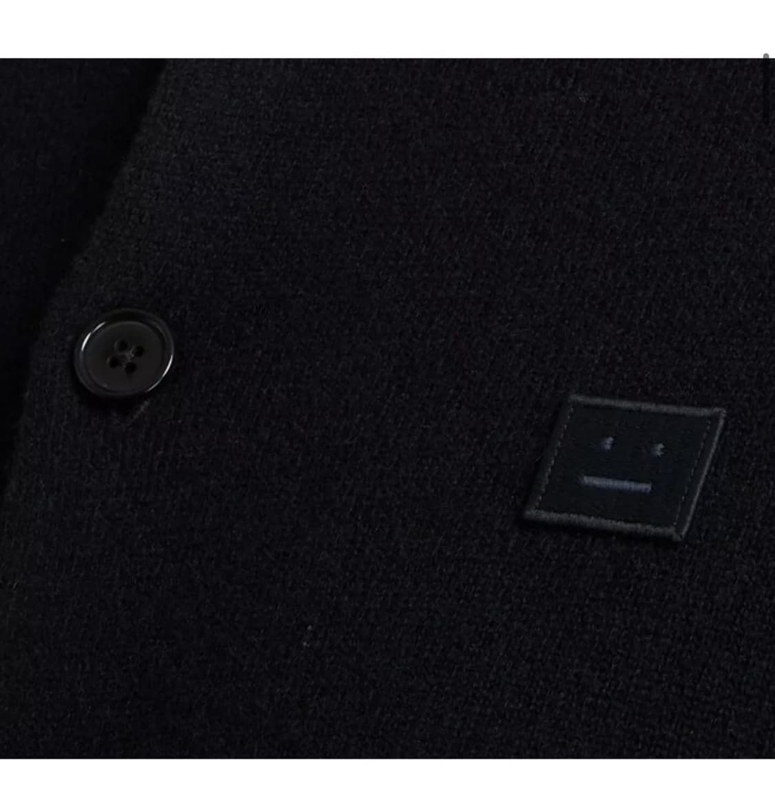 아크네스튜디오 여성 페이스 패치 울 가디건 블랙 XS 상품이미지2