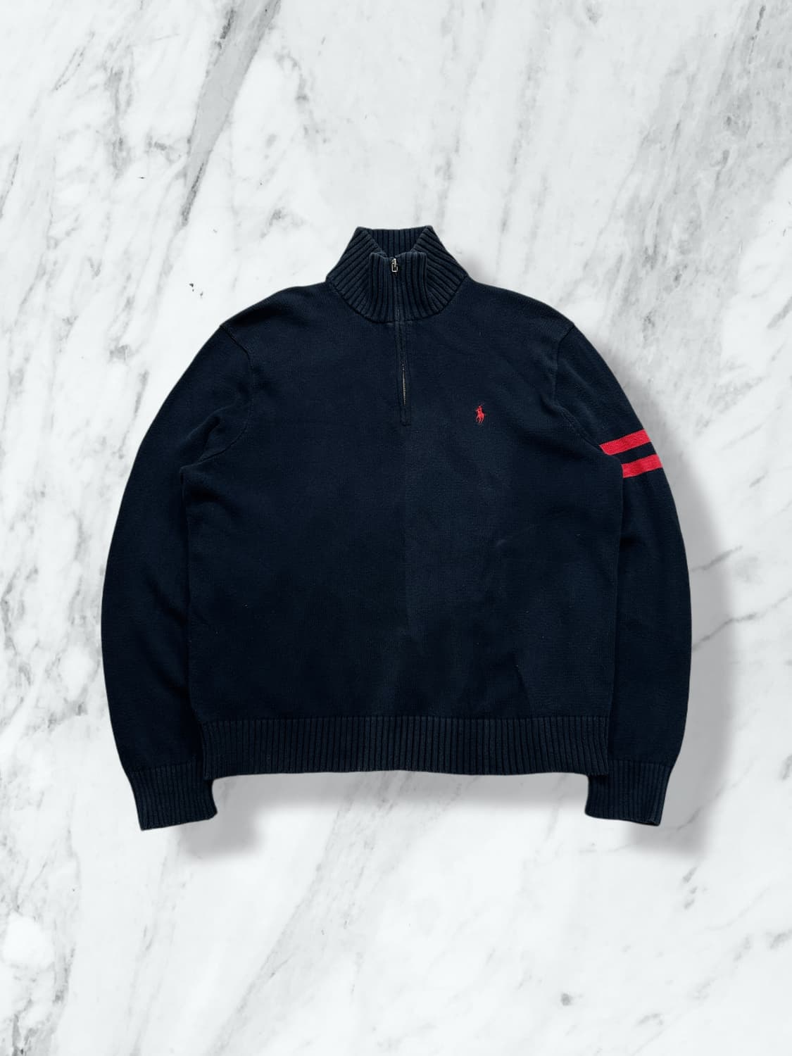 폴로 랄프로렌 네이비 하프집업 니트 XL 상품이미지1
