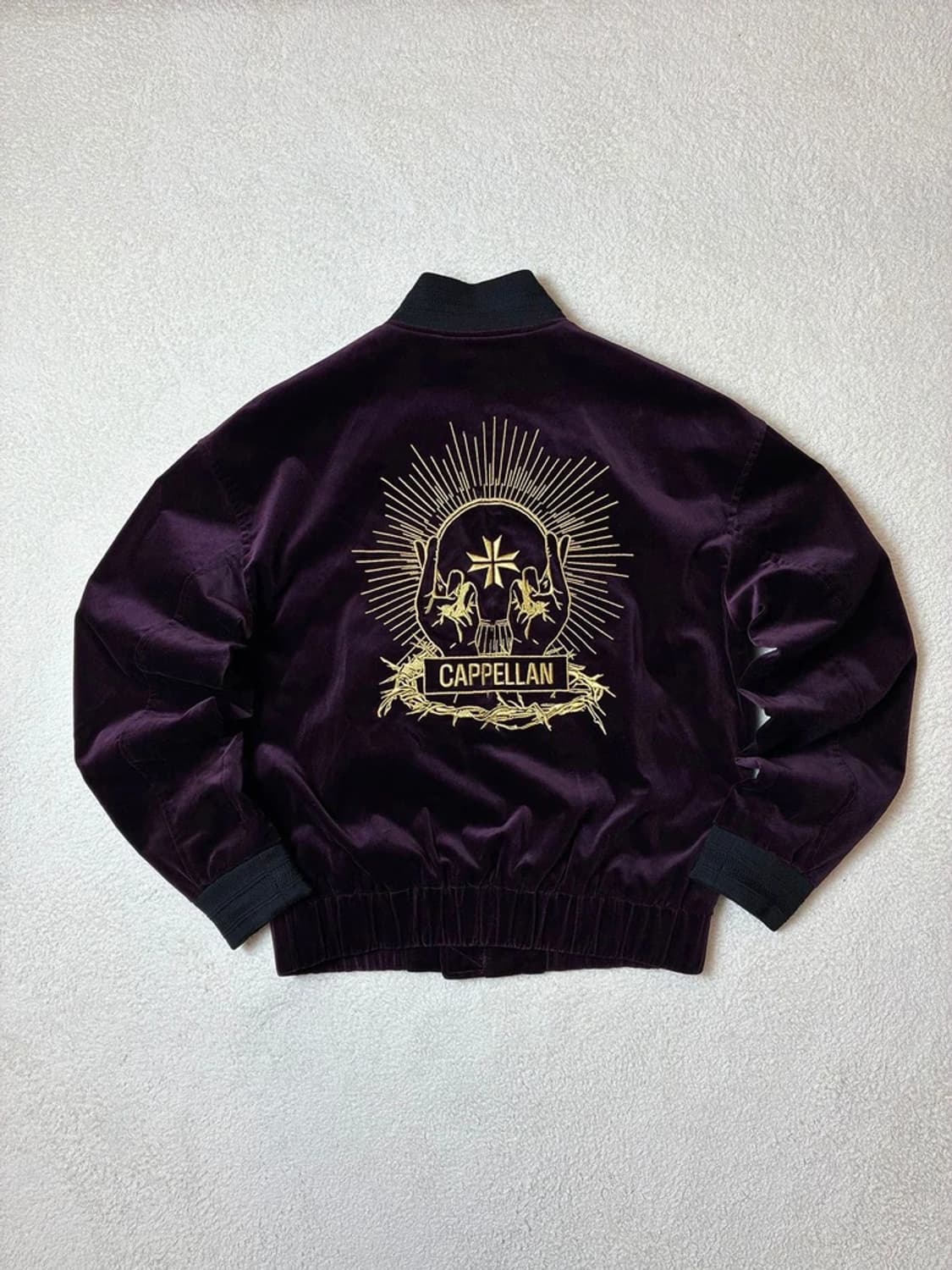 토니웩 16FW 등판 자수 벨루어 블루종 자켓 PN6379 상품이미지1