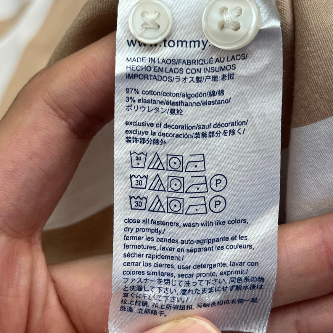 타미힐피거 남성 스트라이프 셔츠 (L/G) 상품이미지4