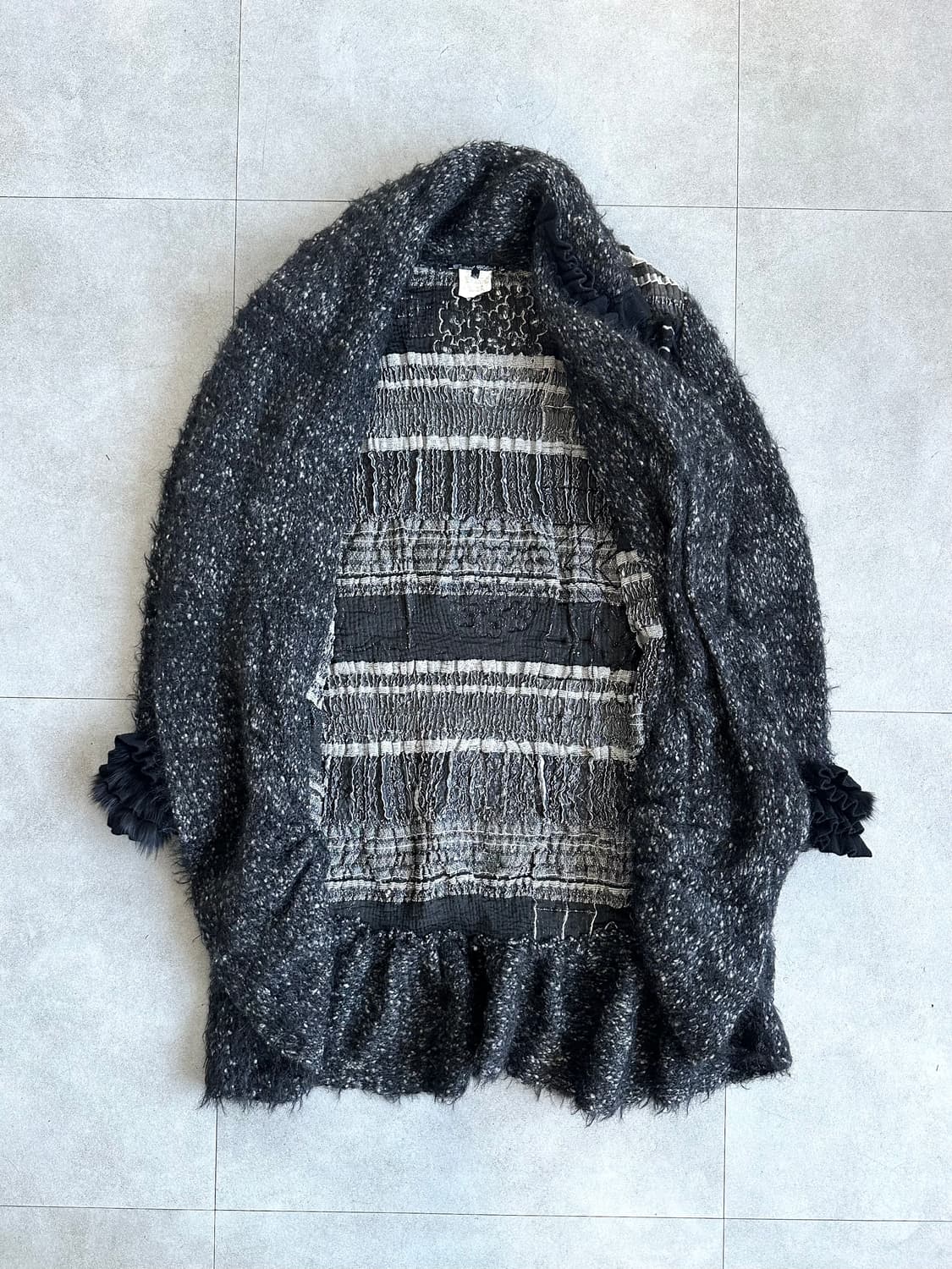 Tricot chic 이탈리 퍼 트리밍 패치 울 코트 상품이미지9