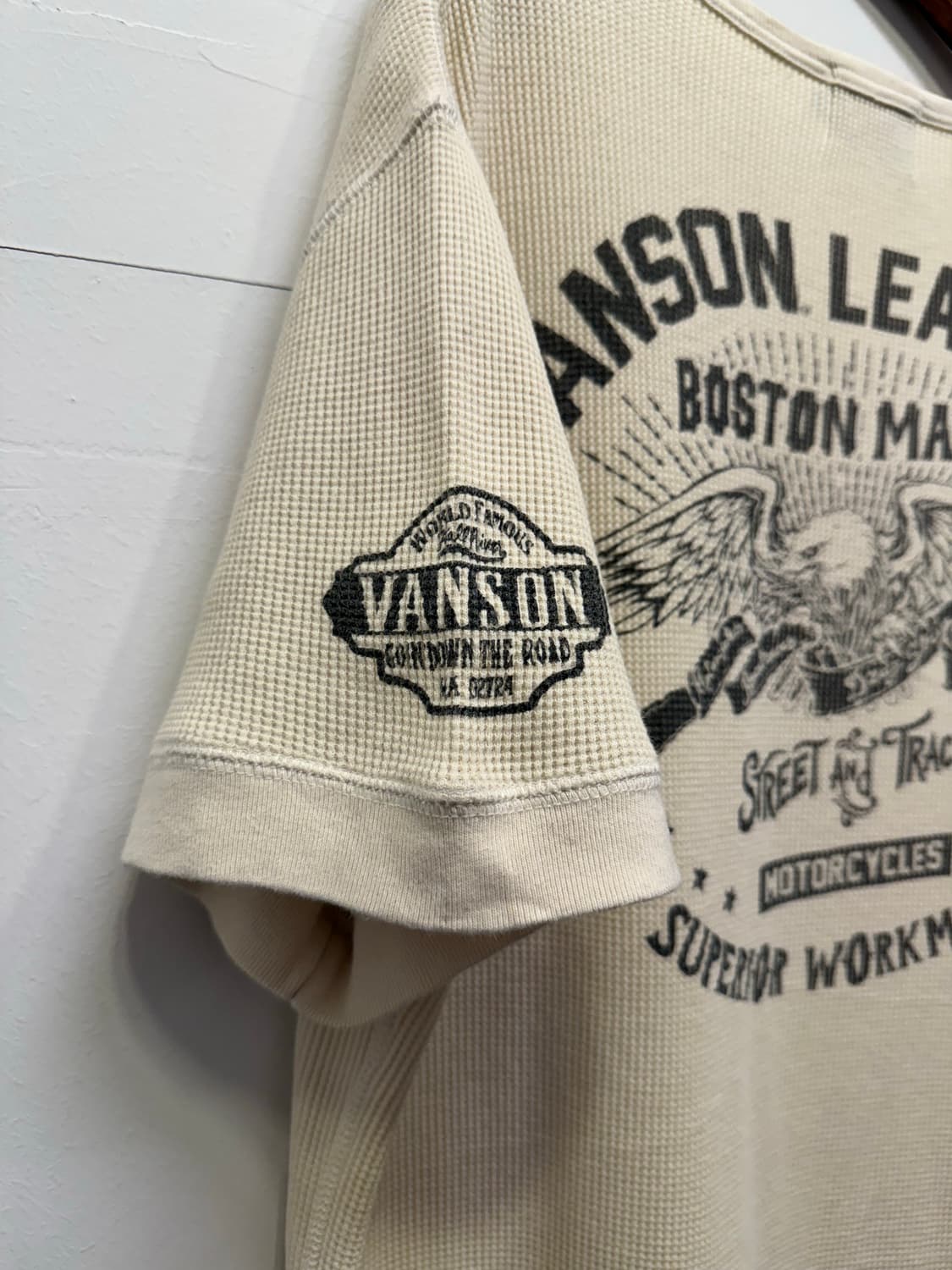 VANSON 밴슨 레더 BOSTON MASS 반팔 티셔츠 상품이미지5