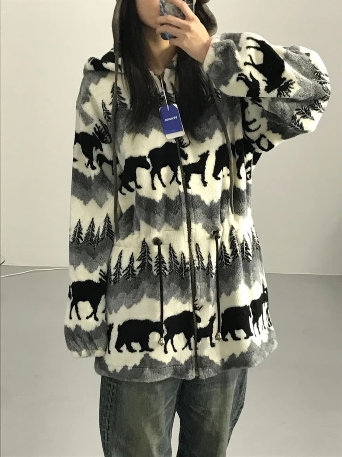 Quality Goods Canada Bear Pattern hoodie 상품이미지3