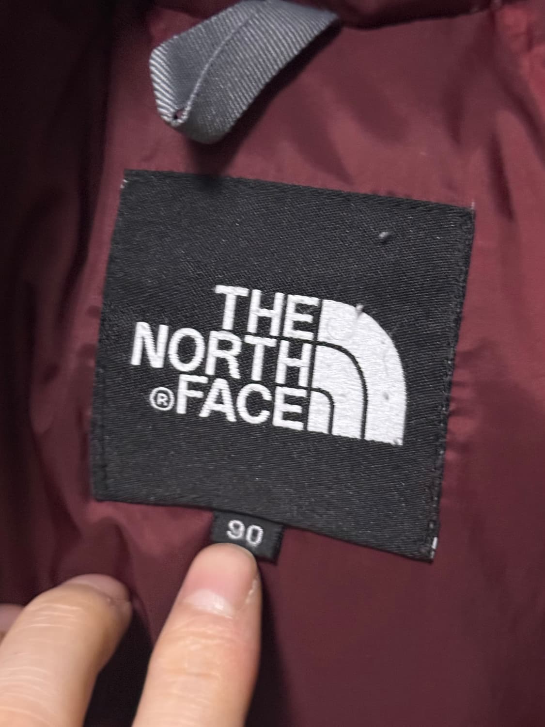 노스페이스 700 눕시 구스 다운 덕다운 패딩 버건디 90 S 레드  상품이미지5