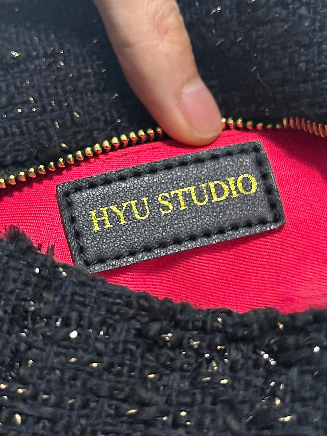HYU JENNE STUDIO 휴젠느 리나 트위드백 블랙 토드백 호보백 상품이미지10